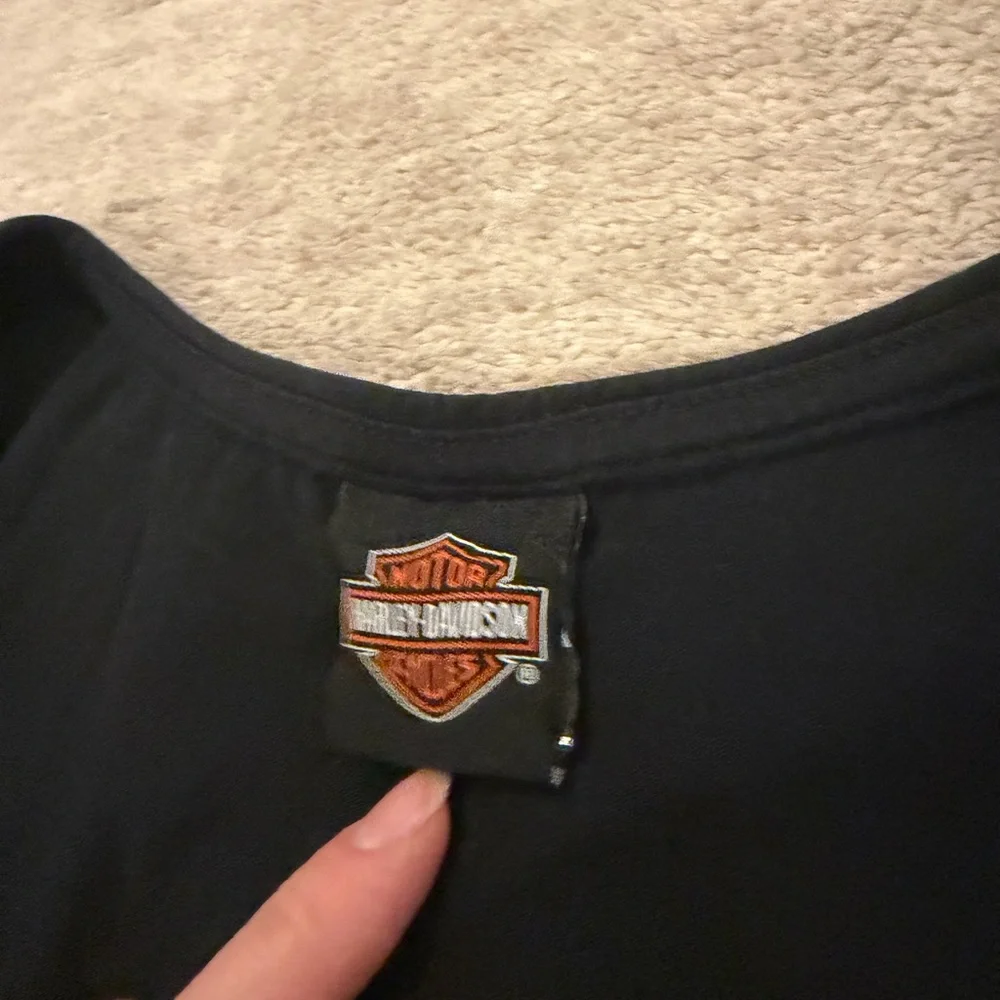 Harley Davidson Skull Graphic Tee Womens XL Vintage Inspired Biker Grunge Moto - Picture 2 of 6